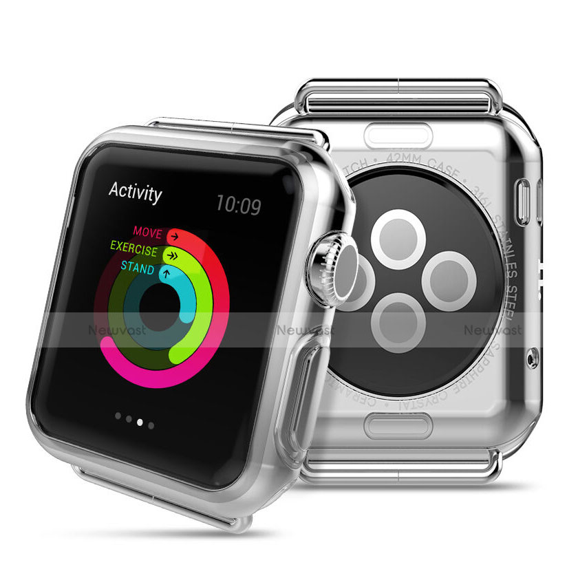 Transparent Crystal Hard Rigid Case Cover for Apple iWatch 2 42mm Clear