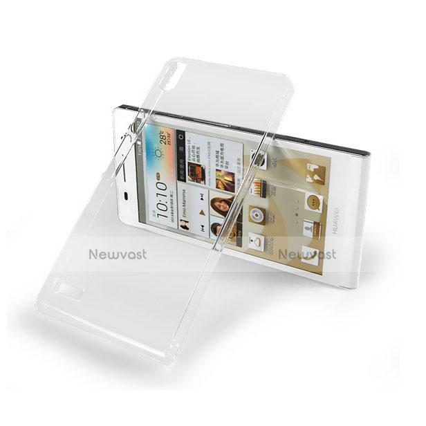 Transparent Crystal Hard Rigid Case Cover for Huawei Ascend P6 Clear