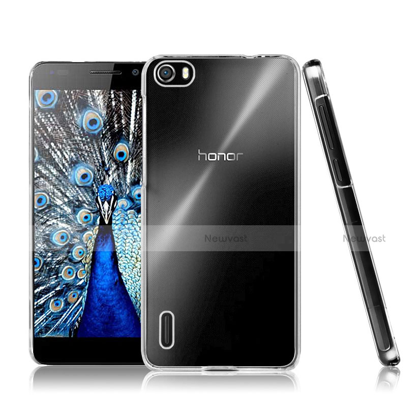 Transparent Crystal Hard Rigid Case Cover for Huawei Honor 6 Clear