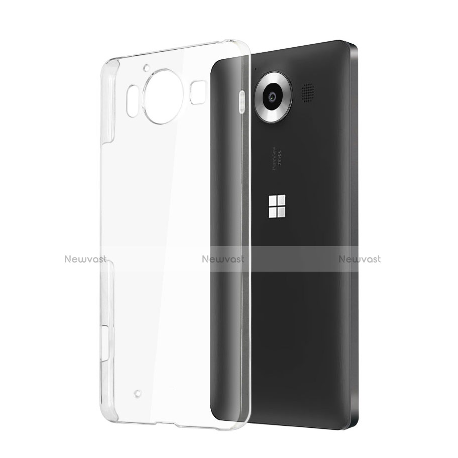 Transparent Crystal Hard Rigid Case Cover for Microsoft Lumia 950 Clear