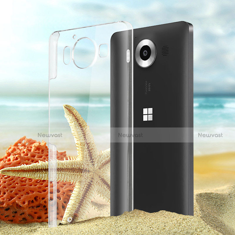 Transparent Crystal Hard Rigid Case Cover for Microsoft Lumia 950 Clear