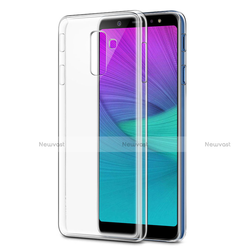 Transparent Crystal Hard Rigid Case Cover for Samsung Galaxy A6 Plus (2018) Clear