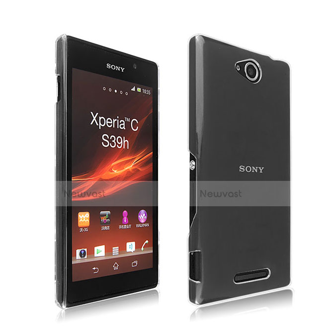 Transparent Crystal Hard Rigid Case Cover for Sony Xperia C S39h Clear