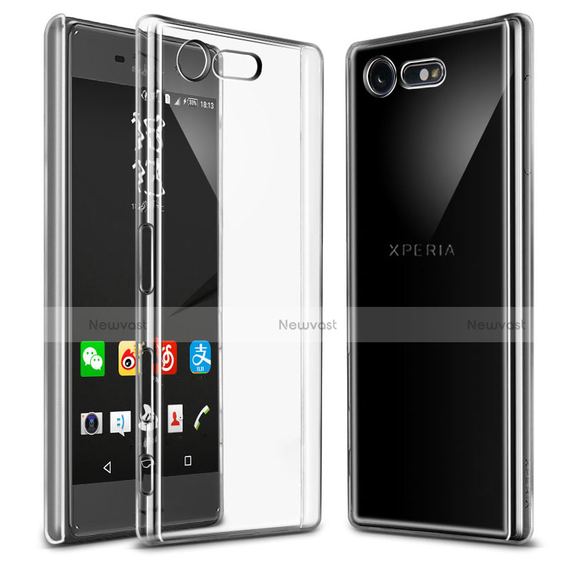 Transparent Crystal Hard Rigid Case Cover for Sony Xperia X Compact Clear