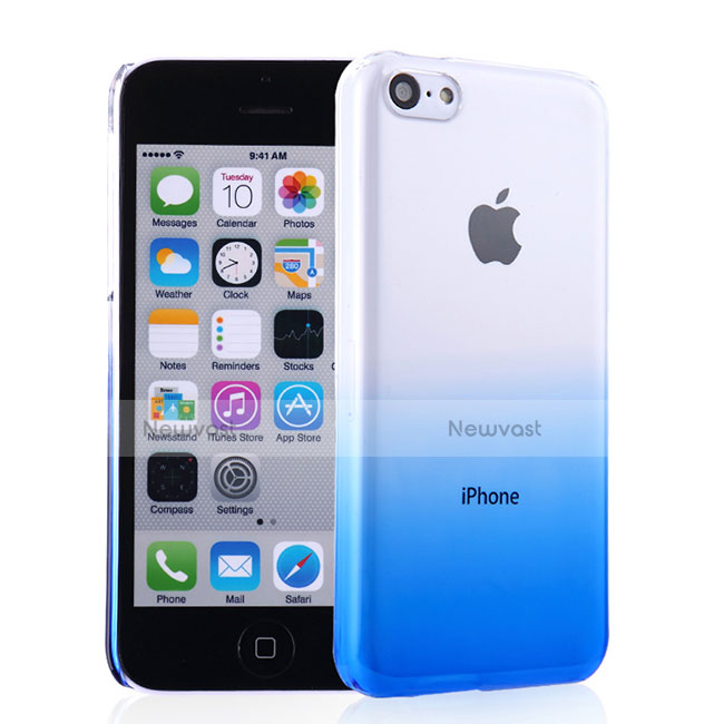 Transparent Gradient Hard Rigid Case for Apple iPhone 5C Blue