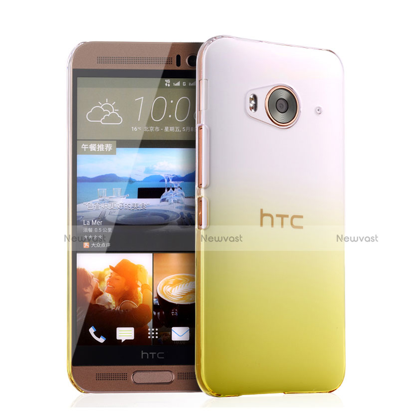 Transparent Gradient Hard Rigid Case for HTC One Me Yellow