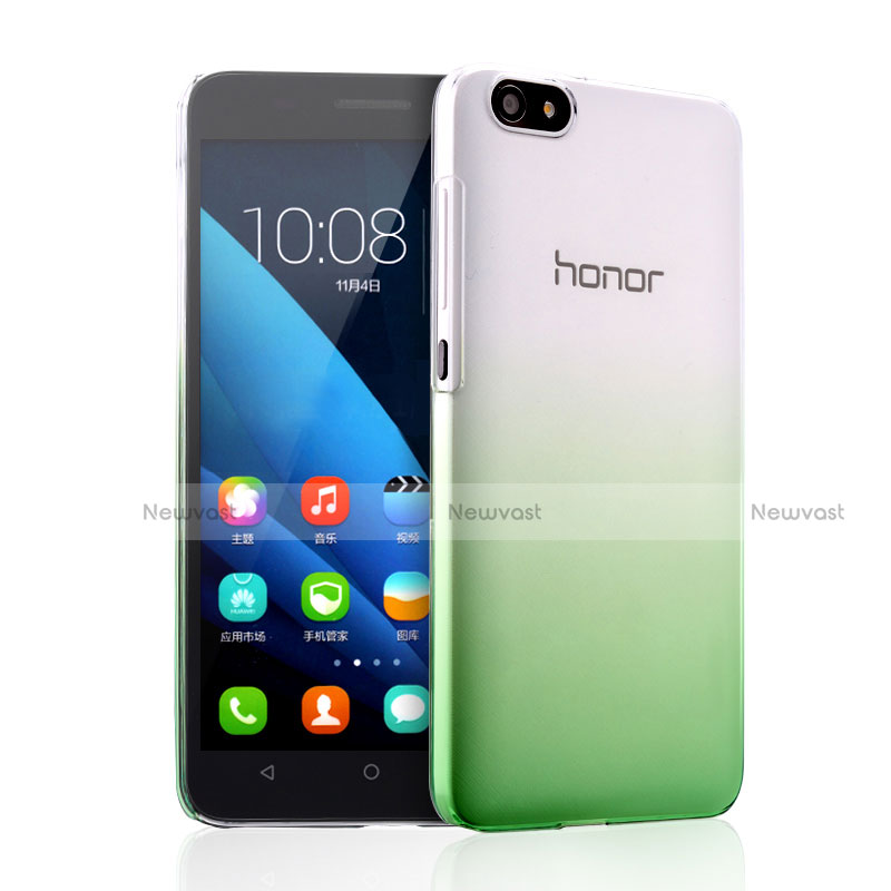 Transparent Gradient Hard Rigid Case for Huawei Honor 4X Green