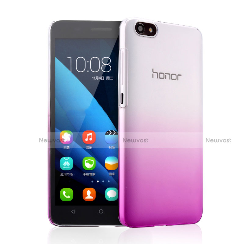 Transparent Gradient Hard Rigid Case for Huawei Honor 4X Purple