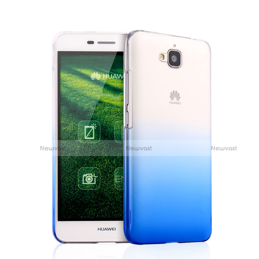 Transparent Gradient Hard Rigid Case for Huawei Y6 Pro Blue