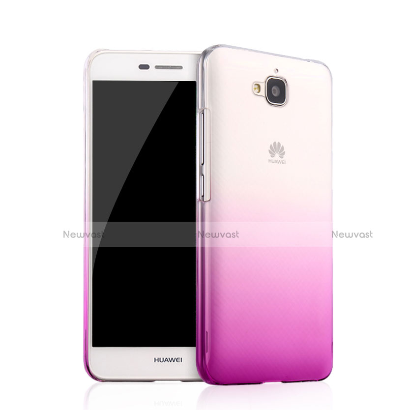 Transparent Gradient Hard Rigid Case for Huawei Y6 Pro Purple