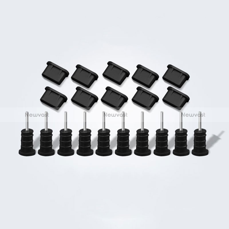 Type-C Anti Dust Cap USB-C Plug Cover Protector Plugy Universal 10PCS for Apple iPad Pro 12.9 (2021) Black