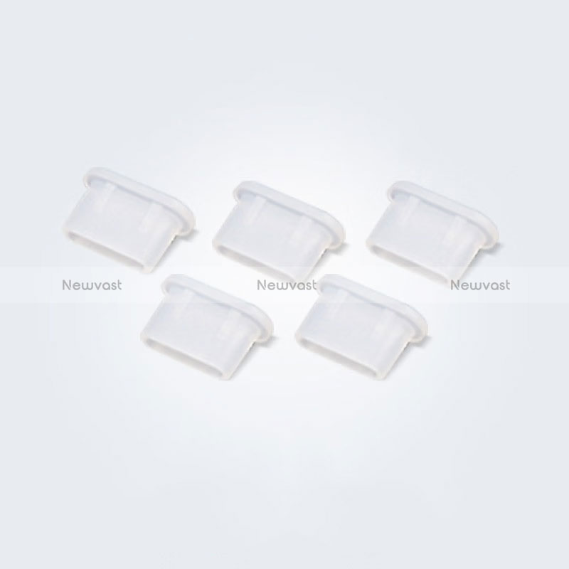 Type-C Anti Dust Cap USB-C Plug Cover Protector Plugy Universal 5PCS H01 for Apple iPad Air 5 10.9 (2022) White