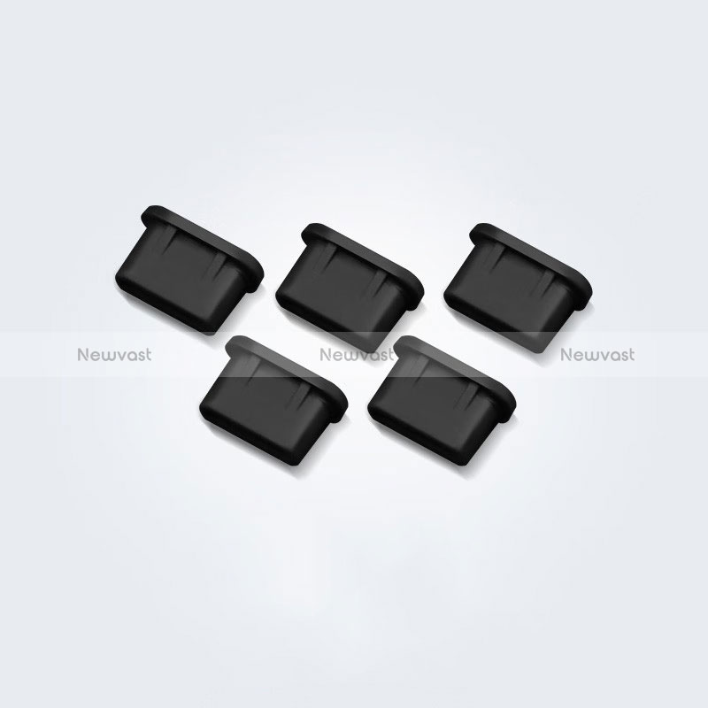 Type-C Anti Dust Cap USB-C Plug Cover Protector Plugy Universal 5PCS H01 for Apple iPhone 15 Black