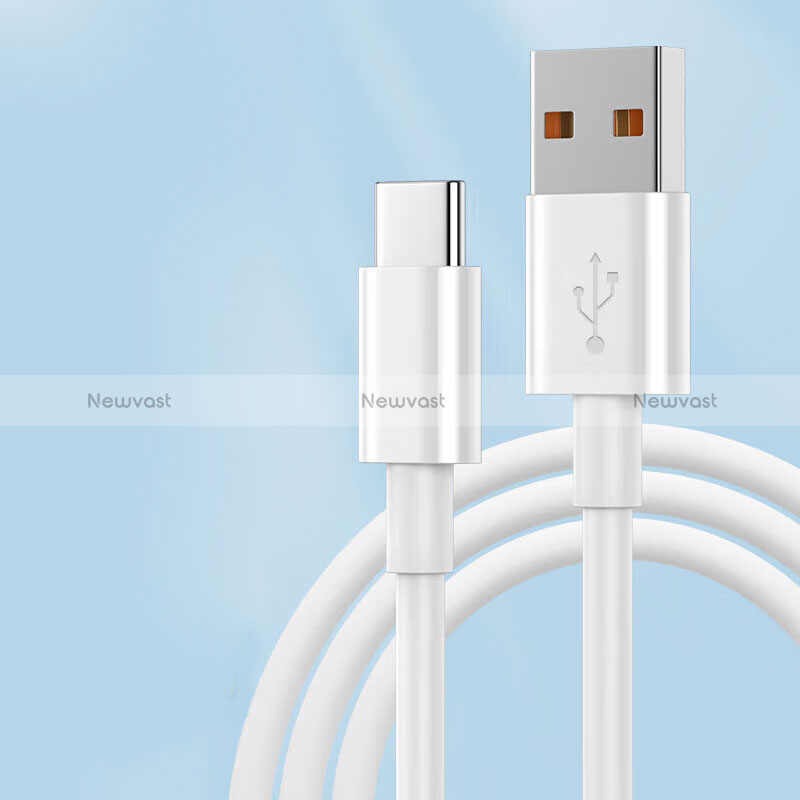 Type-C Charger USB-C Data Cable Charging Cord Android Universal 6A H03 for Apple iPhone 15 Plus White