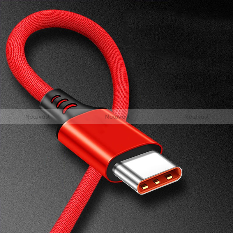 Type-C Charger USB-C Data Cable Charging Cord Android Universal 6A H06 for Apple iPad Pro 11 (2022) Red