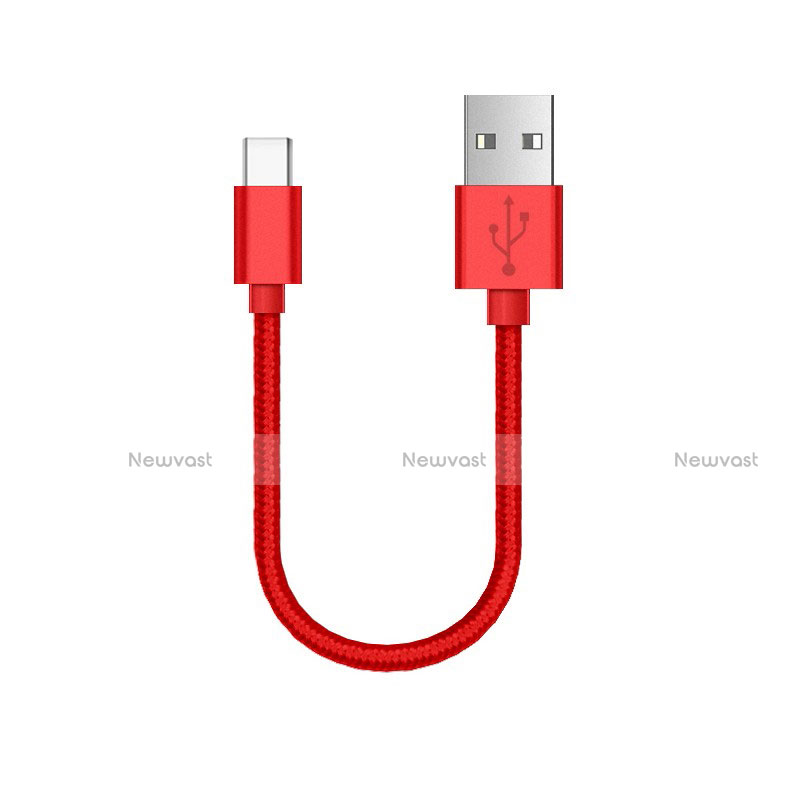 Type-C Charger USB Data Cable Charging Cord Android Universal 30cm S05 for Apple iPad Air 5 10.9 (2022) Red