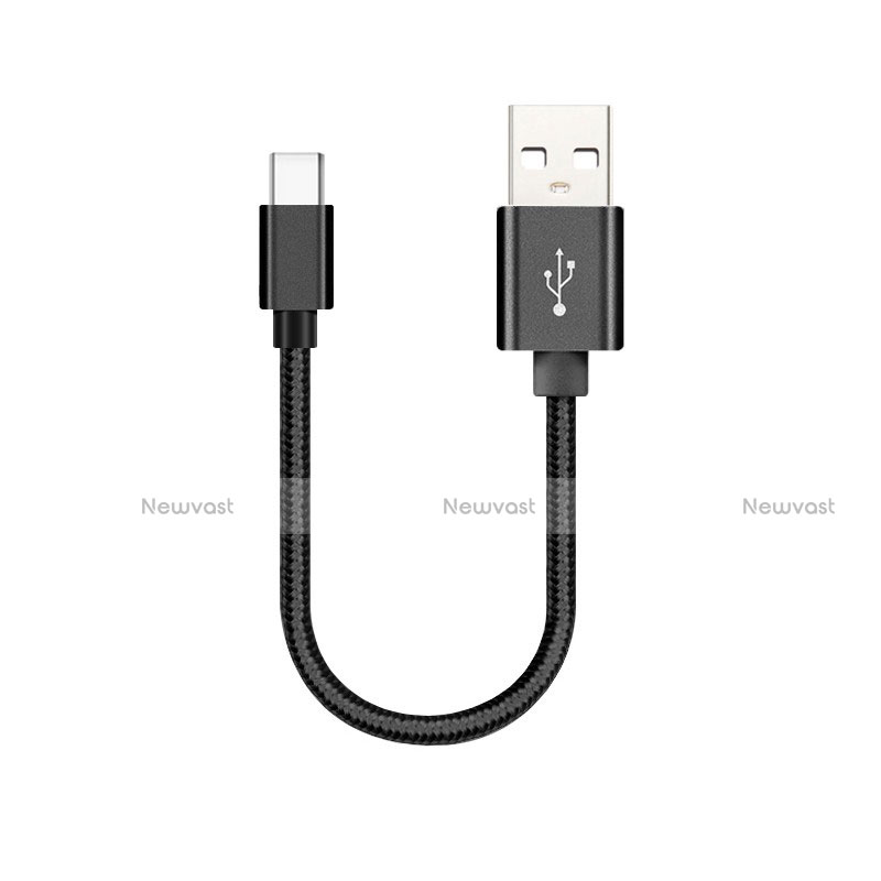 Type-C Charger USB Data Cable Charging Cord Android Universal 30cm S05 for Apple iPad Pro 12.9 (2021) Black