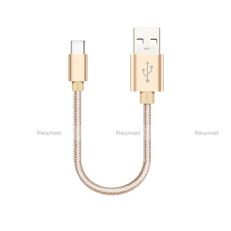 Type-C Charger USB Data Cable Charging Cord Android Universal 30cm S05 for Apple iPad Pro 12.9 (2021) Gold