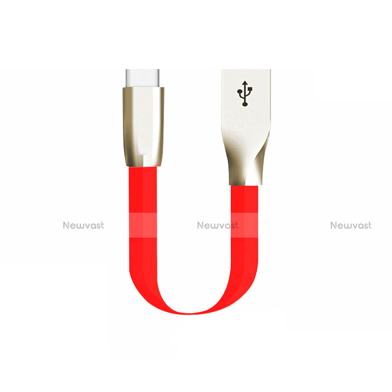 Type-C Charger USB Data Cable Charging Cord Android Universal 30cm S06 for Apple iPad Pro 12.9 (2021) Red