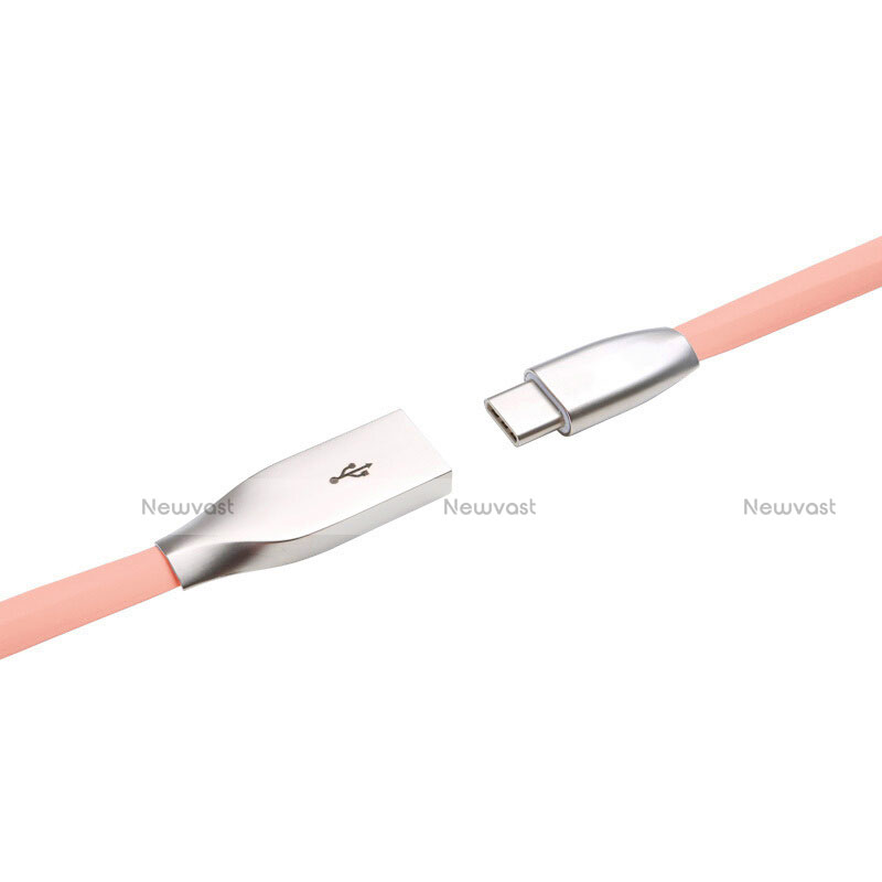 Type-C Charger USB Data Cable Charging Cord Android Universal T03 Pink