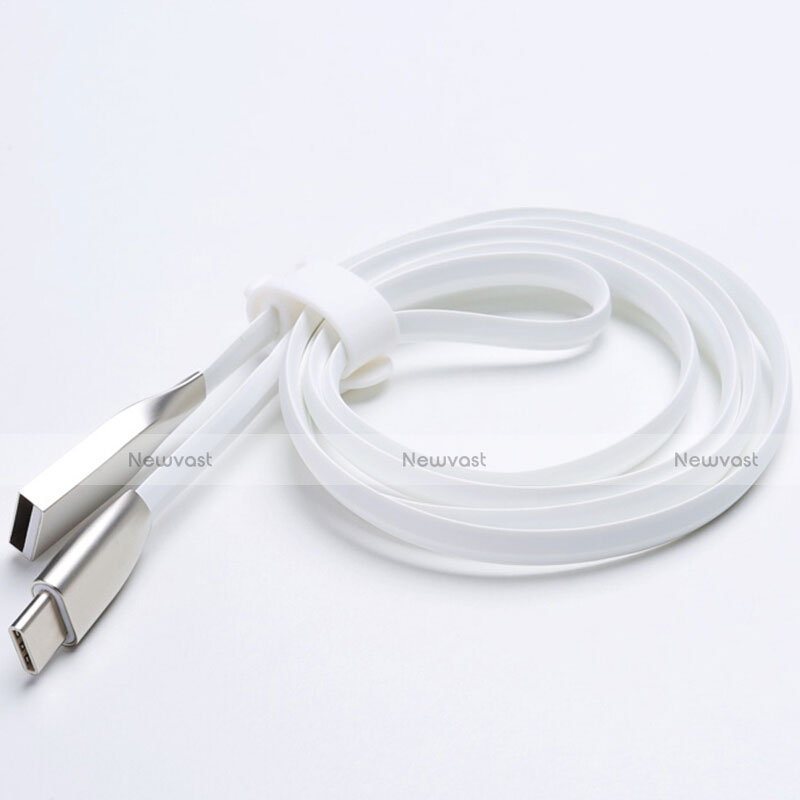 Type-C Charger USB Data Cable Charging Cord Android Universal T03 Silver