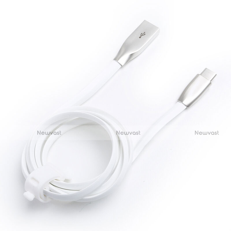 Type-C Charger USB Data Cable Charging Cord Android Universal T03 Silver