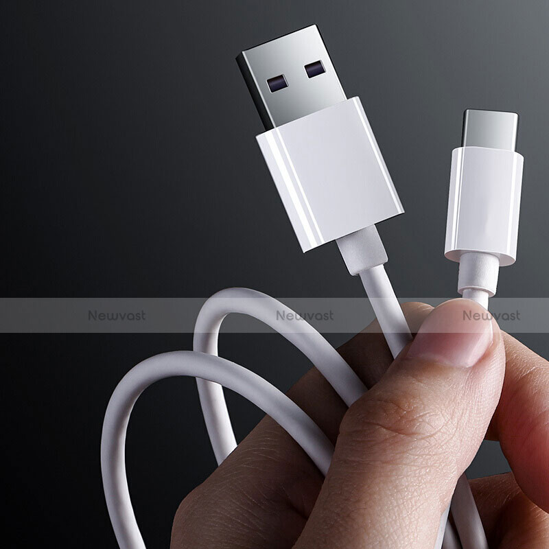 Type-C Charger USB Data Cable Charging Cord Android Universal T06 for Apple iPhone 15 Plus White