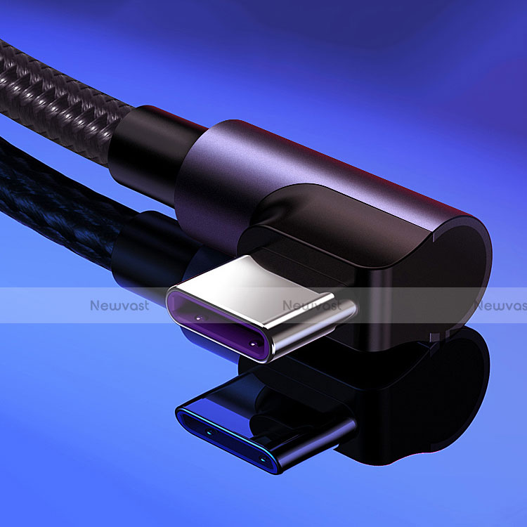 Type-C Charger USB Data Cable Charging Cord Android Universal T07 for Apple iPhone 15 Pro Black