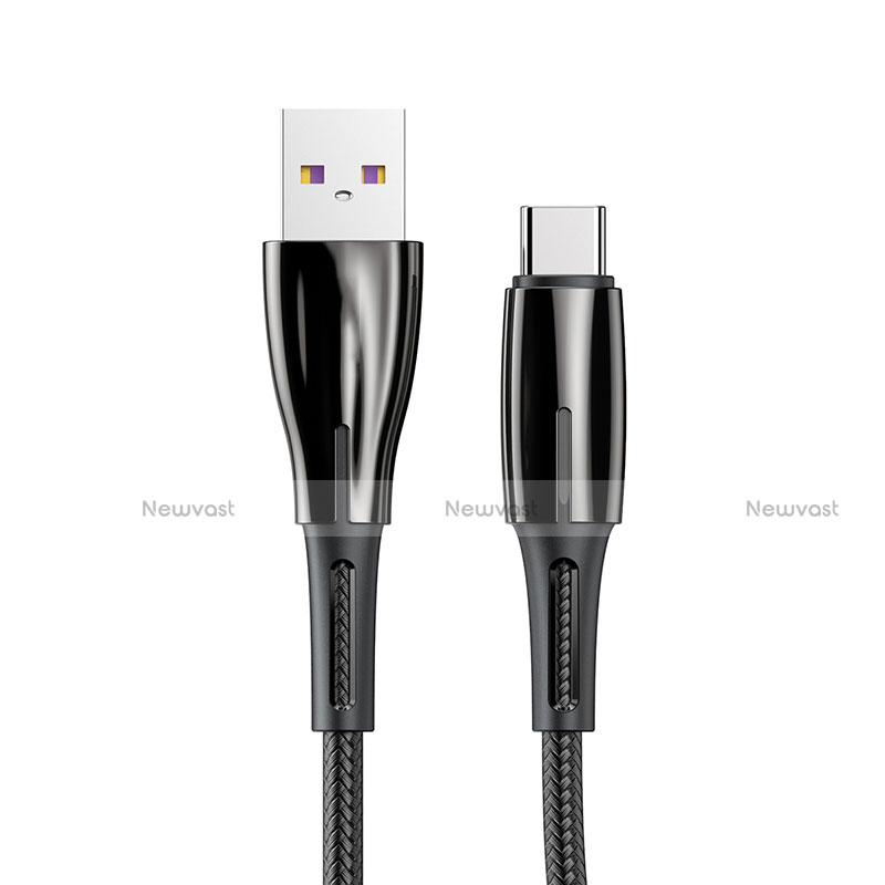 Type-C Charger USB Data Cable Charging Cord Android Universal T12 Black