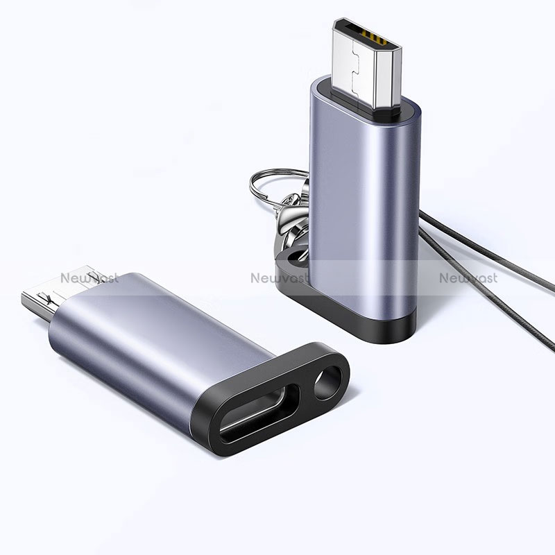 Type-C USB-C to Mocro USB-B Cable Adapter H02 for Apple iPad Pro 12.9 (2022) Dark Gray