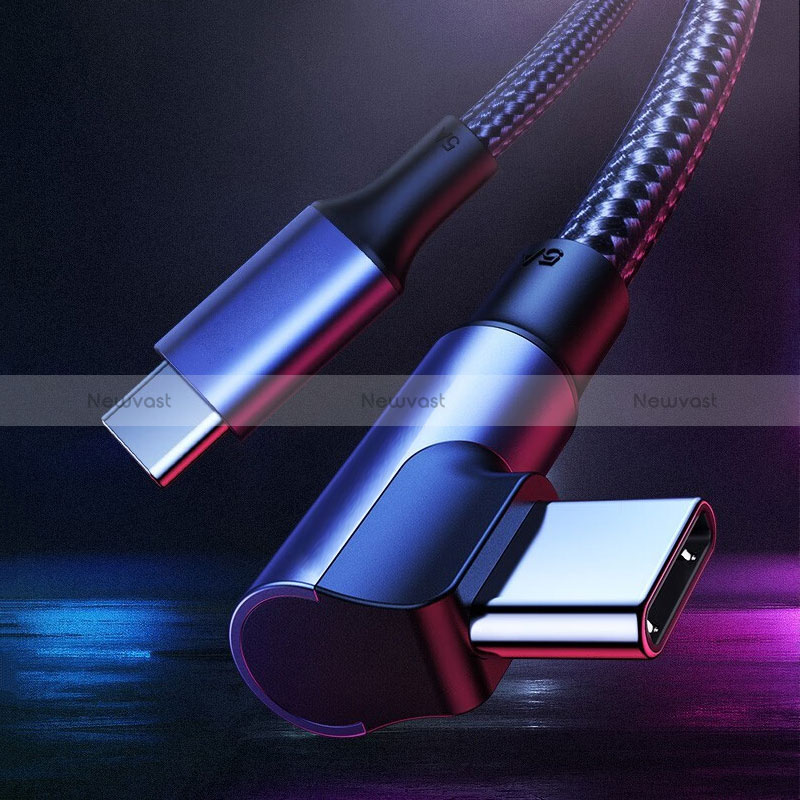 Type-C USB-C to Type-C USB-C Cable Adapter 100W H02 for Apple iPad Pro 11 (2022) Black