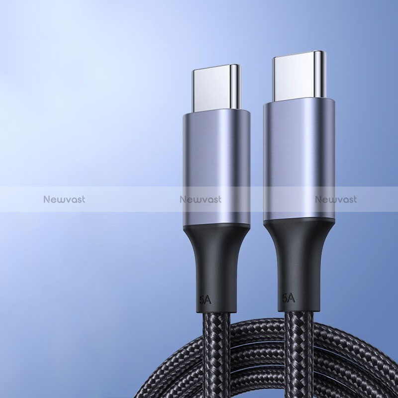 Type-C USB-C to Type-C USB-C Cable Adapter 100W H04 for Apple iPad Pro 11 (2021) Dark Gray