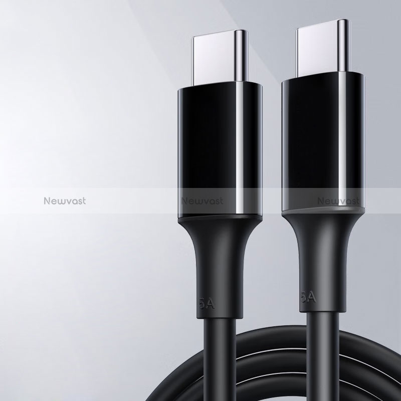 Type-C USB-C to Type-C USB-C Cable Adapter 100W H04 for Apple iPad Pro 11 (2022) Black