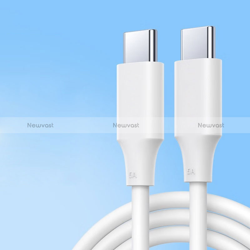 Type-C USB-C to Type-C USB-C Cable Adapter 100W H04 for Apple iPad Pro 11 (2022) White