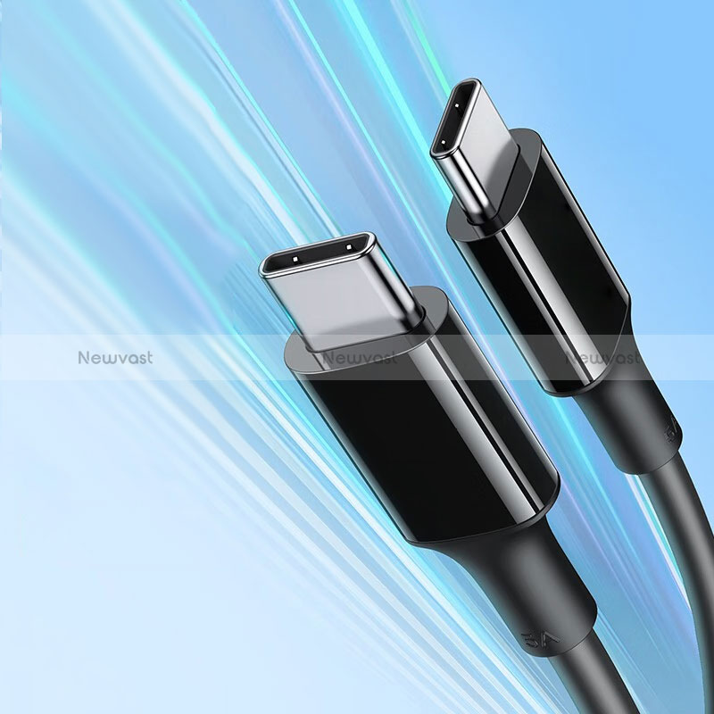 Type-C USB-C to Type-C USB-C Cable Adapter 100W H05 for Apple iPad Air 5 10.9 (2022) Black