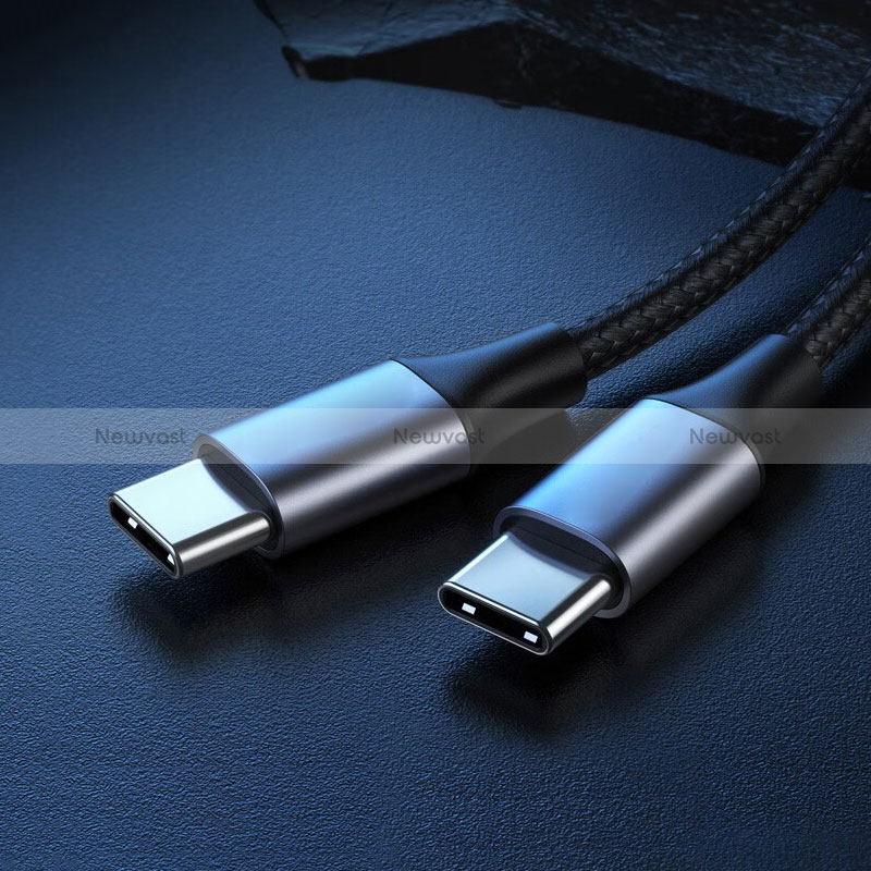 Type-C USB-C to Type-C USB-C Cable Adapter 60W for Apple iPad Pro 11 (2022) Dark Gray