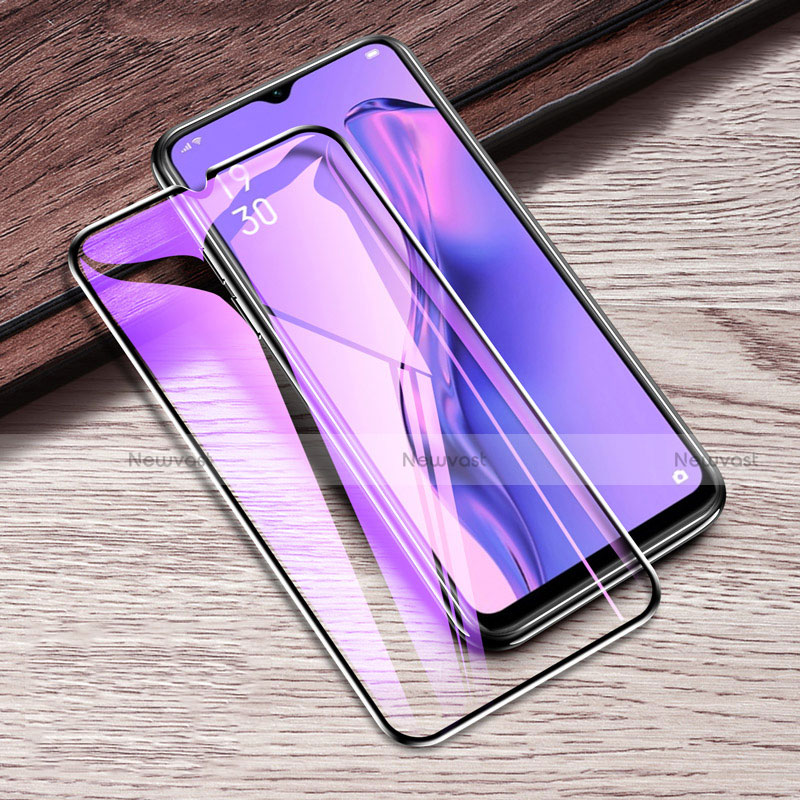 Ultra Clear Anti Blue Light Full Screen Protector Tempered Glass F02 for Oppo A8 Black