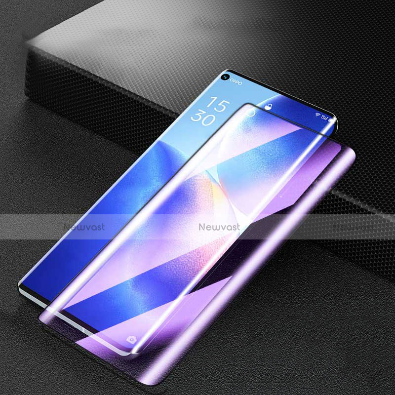 Ultra Clear Anti Blue Light Full Screen Protector Tempered Glass F02 for Oppo Find X3 Neo 5G Black