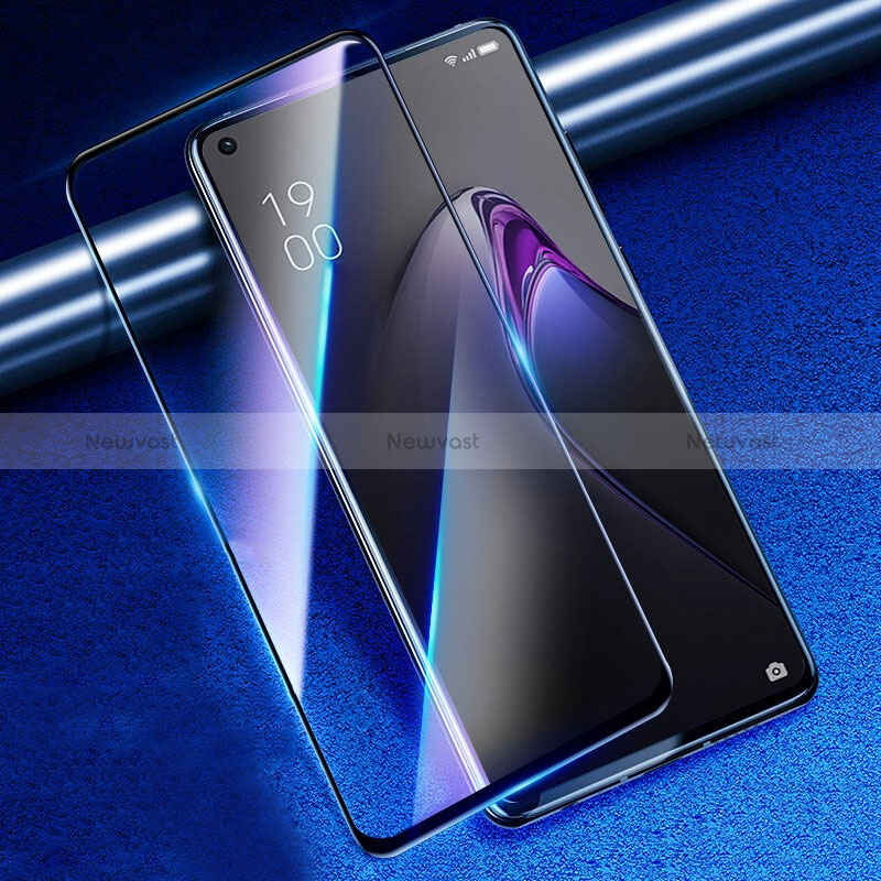 Ultra Clear Anti Blue Light Full Screen Protector Tempered Glass F02 for Oppo Reno8 T 4G Black