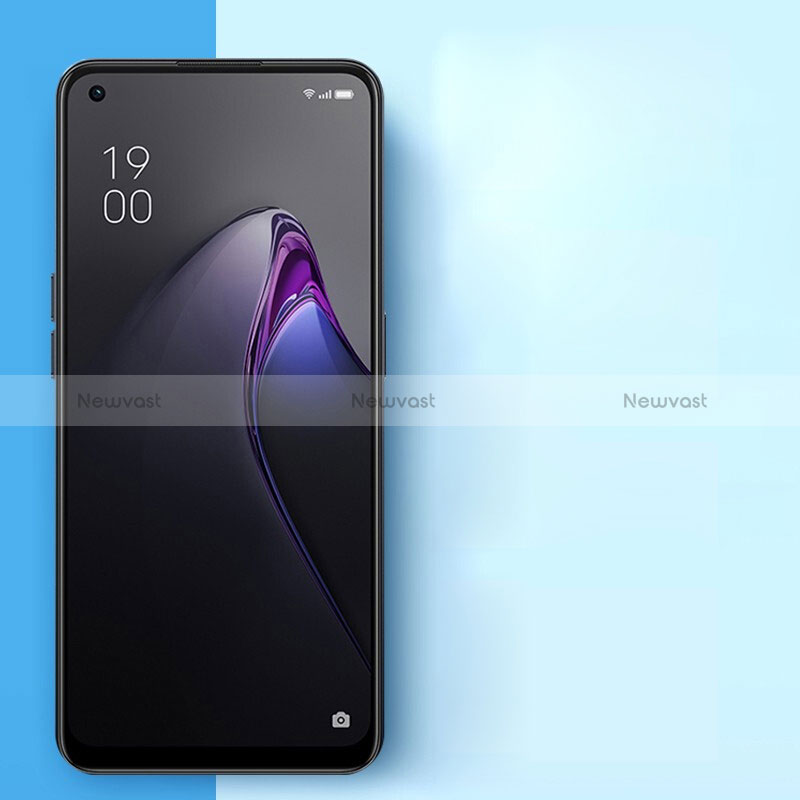 Ultra Clear Anti Blue Light Full Screen Protector Tempered Glass F02 for Oppo Reno8 T 4G Black