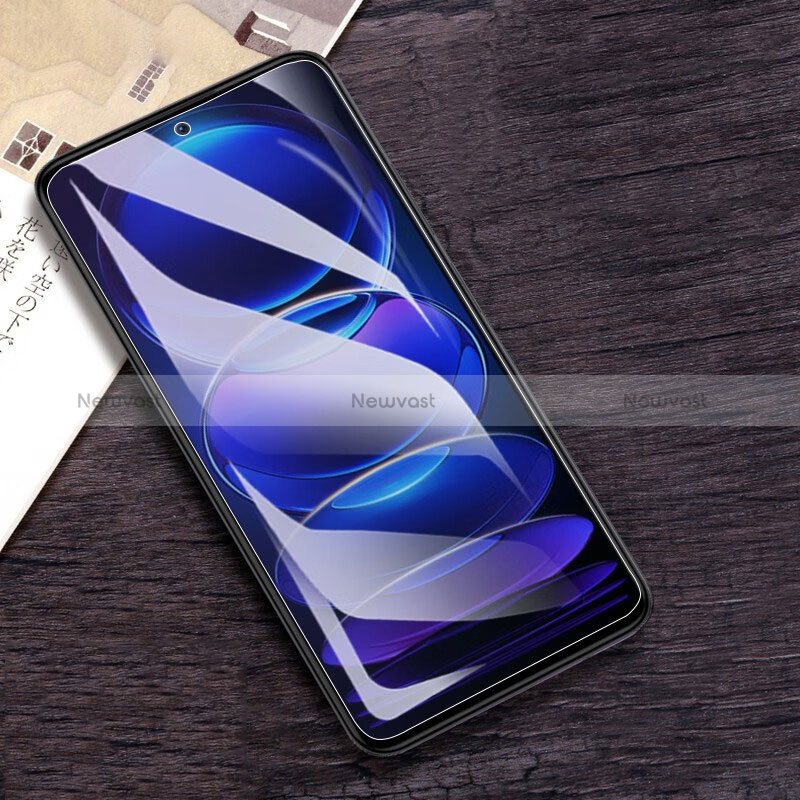 Ultra Clear Anti Blue Light Full Screen Protector Tempered Glass F02 for Xiaomi Redmi Note 12 5G Black