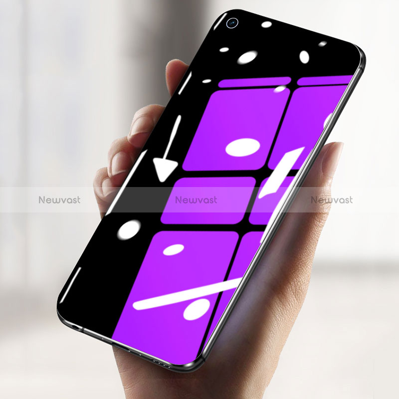 Ultra Clear Anti Blue Light Full Screen Protector Tempered Glass F03 for Oppo A74 5G Black