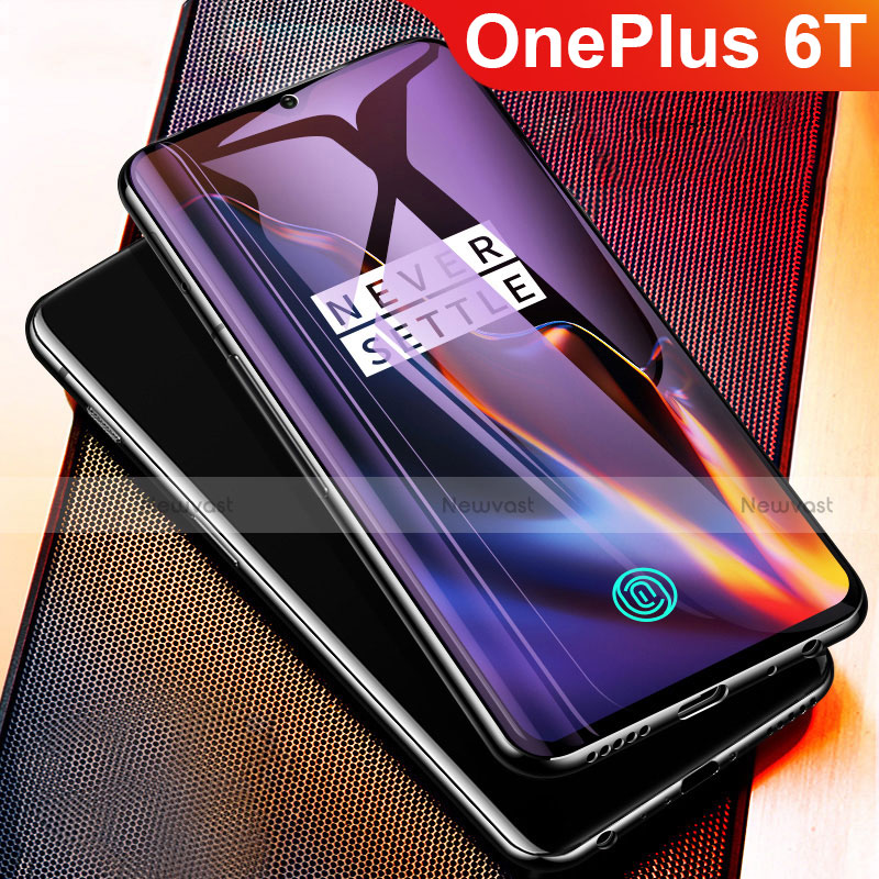 Ultra Clear Anti Blue Light Full Screen Protector Tempered Glass for OnePlus 6T Black