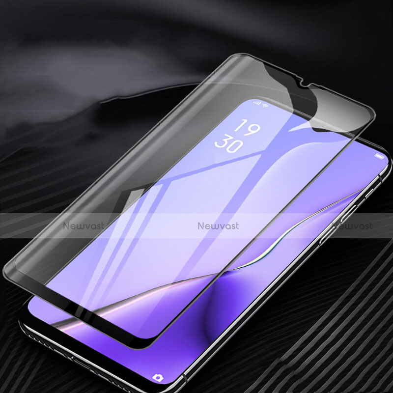 Ultra Clear Anti Blue Light Full Screen Protector Tempered Glass for Oppo A11 Black