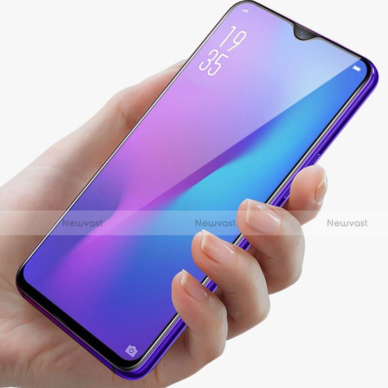 Ultra Clear Anti Blue Light Full Screen Protector Tempered Glass for Oppo A9 Black