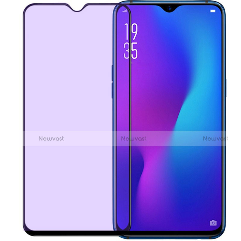 Ultra Clear Anti Blue Light Full Screen Protector Tempered Glass for Oppo A9X Black