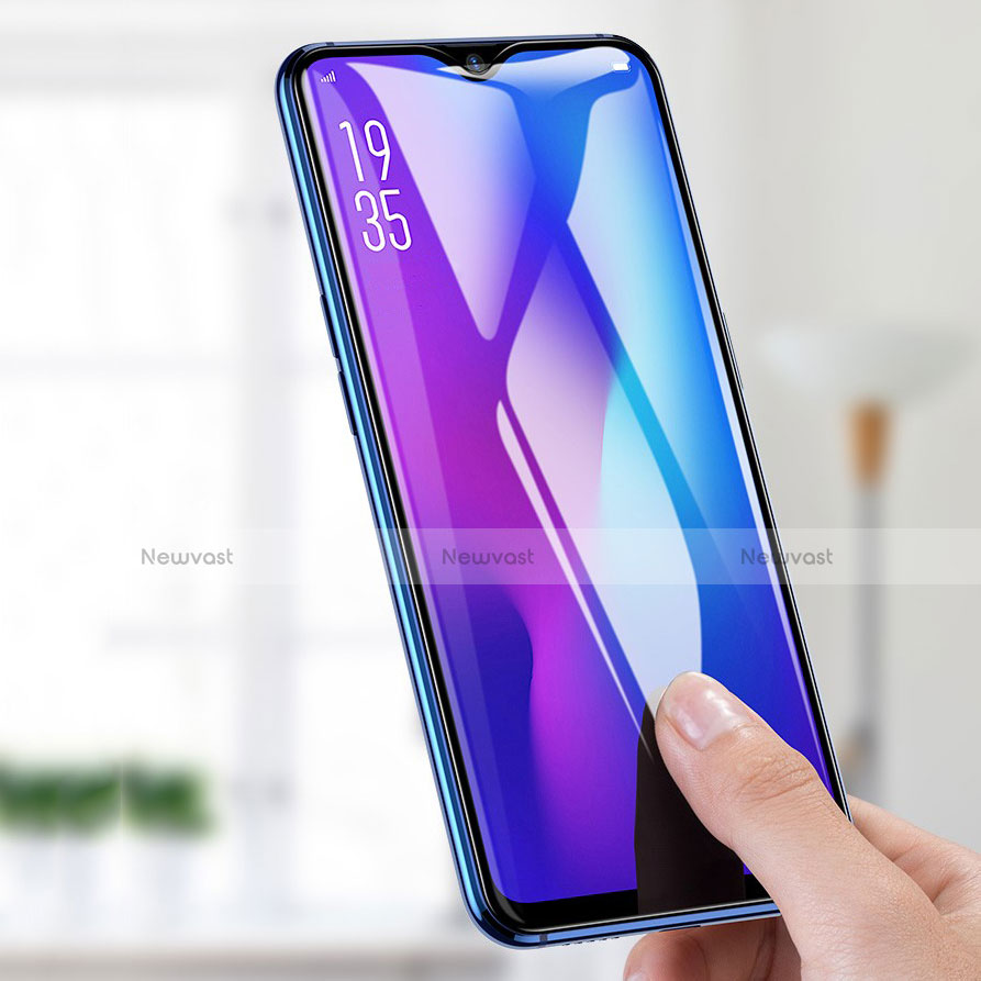 Ultra Clear Anti Blue Light Full Screen Protector Tempered Glass for Oppo A9X Black