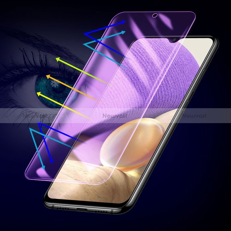 Ultra Clear Anti Blue Light Full Screen Protector Tempered Glass for Realme Q5x 5G Black