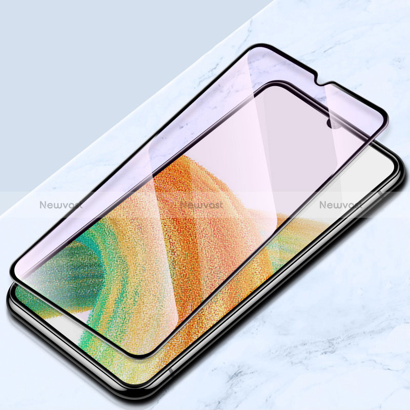 Ultra Clear Anti Blue Light Full Screen Protector Tempered Glass for Samsung Galaxy A70S Black