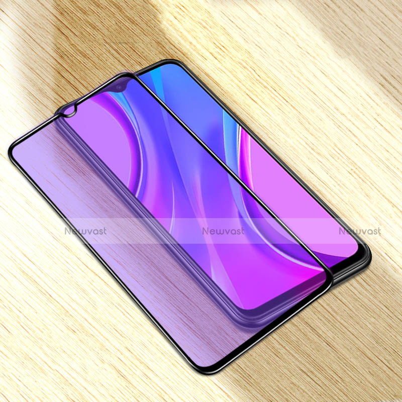 Ultra Clear Anti Blue Light Full Screen Protector Tempered Glass for Xiaomi Redmi 9A Black